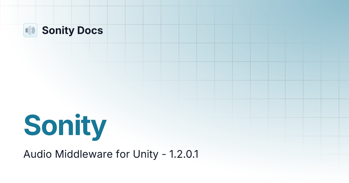 Sonity | Sonity Docs